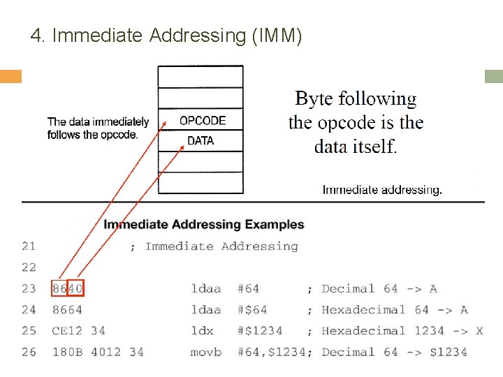 4. Immediate Addressing (IMM) 