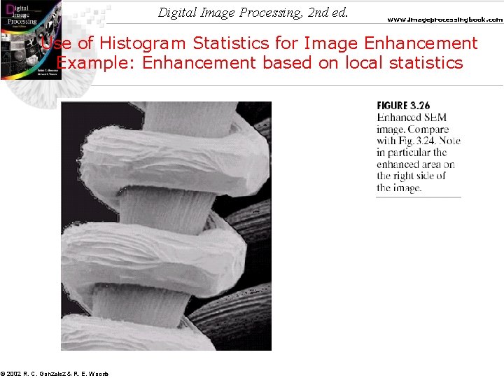 Digital Image Processing, 2 nd ed. www. imageprocessingbook. com Use of Histogram Statistics for