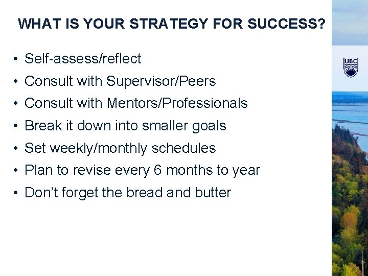 WHAT IS YOUR STRATEGY FOR SUCCESS? • Self-assess/reflect • Consult with Supervisor/Peers • Consult