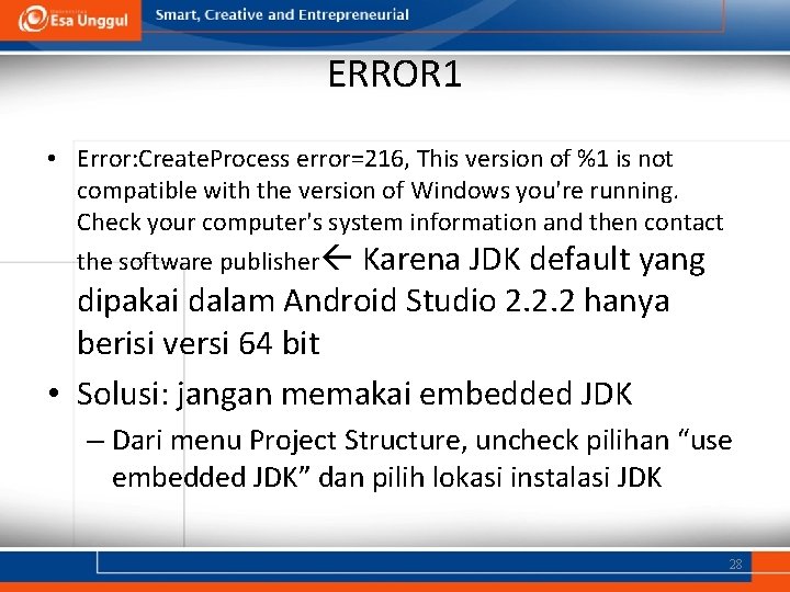 ERROR 1 • Error: Create. Process error=216, This version of %1 is not compatible