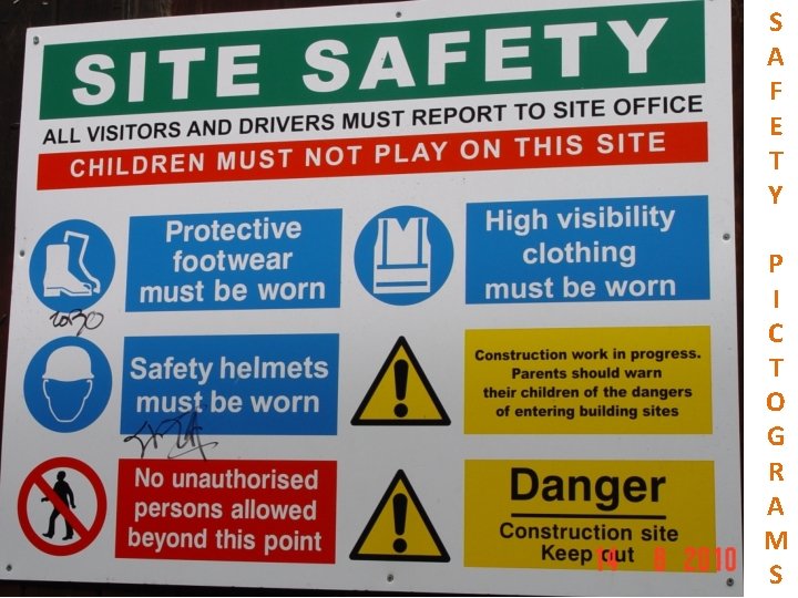 Safety pictograms S A F E T Y P I C T O G