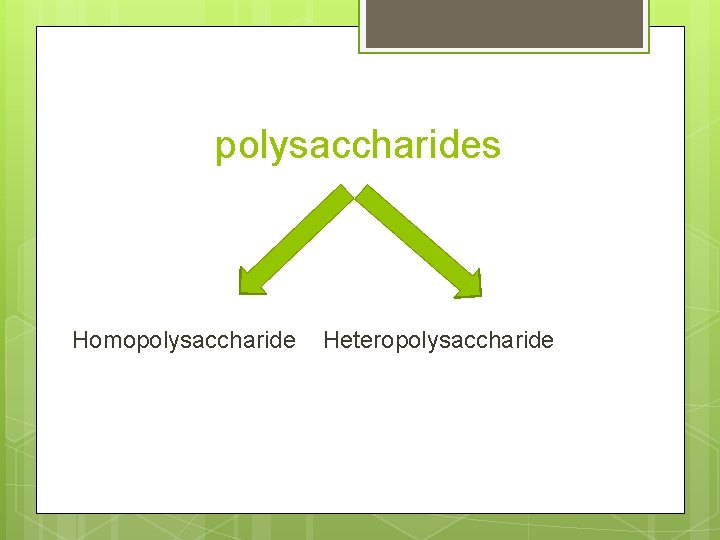 polysaccharides Homopolysaccharide Heteropolysaccharide 