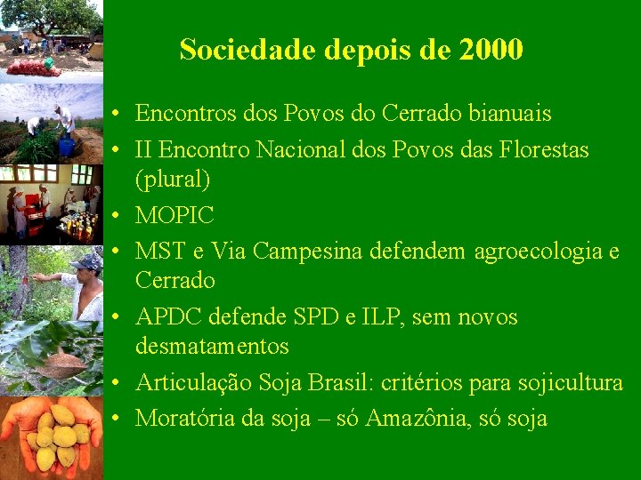 Sociedade depois de 2000 • Encontros dos Povos do Cerrado bianuais • II Encontro