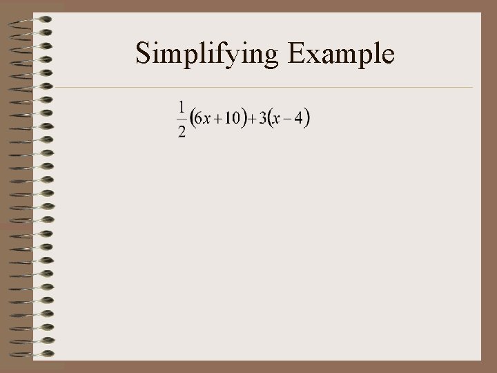 Simplifying Example 