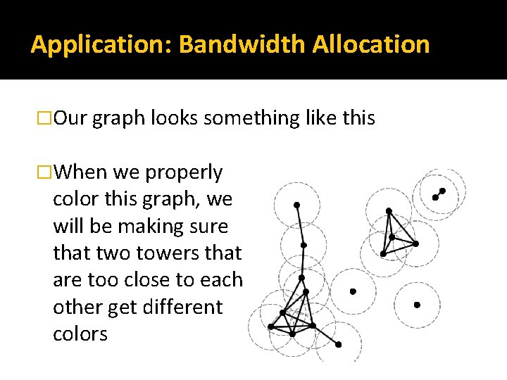 Application: Bandwidth Allocation �Our graph looks something like this �When we properly color this