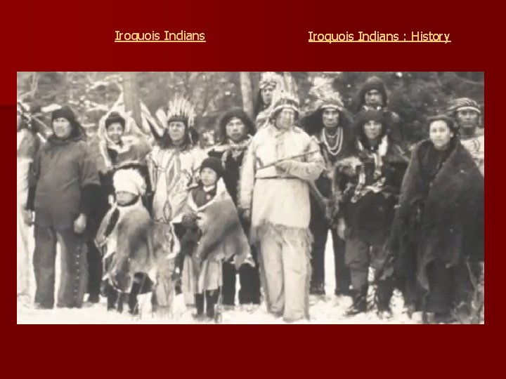 Iroquois Indians : History 