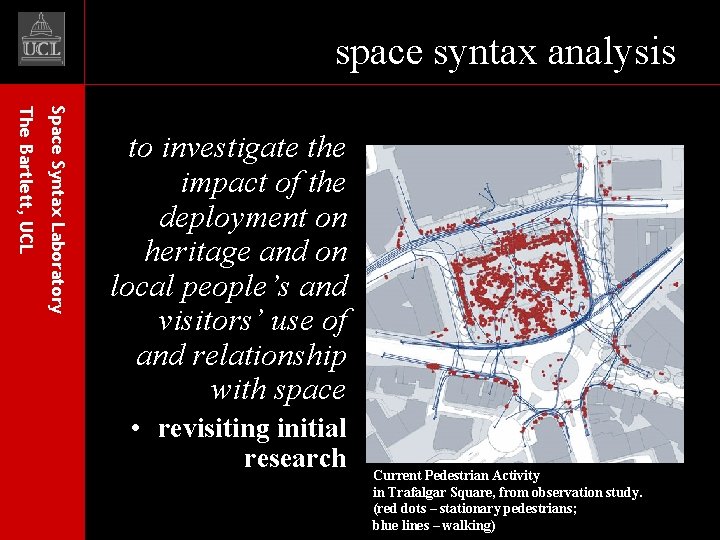space syntax analysis Space Syntax Laboratory The Bartlett, UCL to investigate the impact of