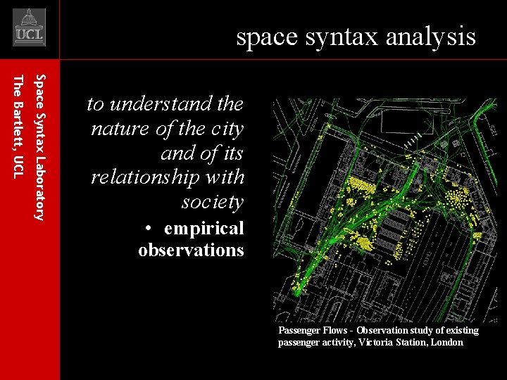 space syntax analysis Space Syntax Laboratory The Bartlett, UCL to understand the nature of