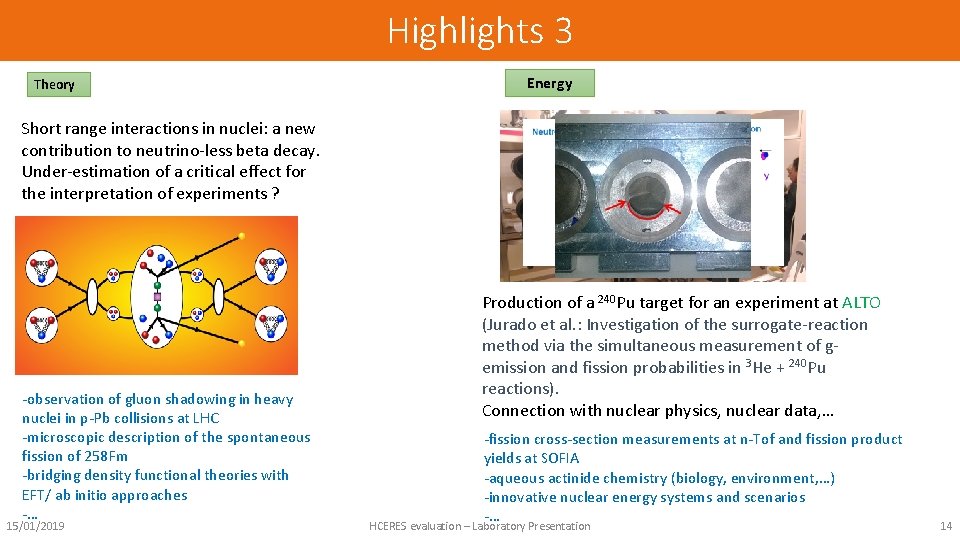 Highlights 3 Theory Energy Short range interactions in nuclei: a new contribution to neutrino-less