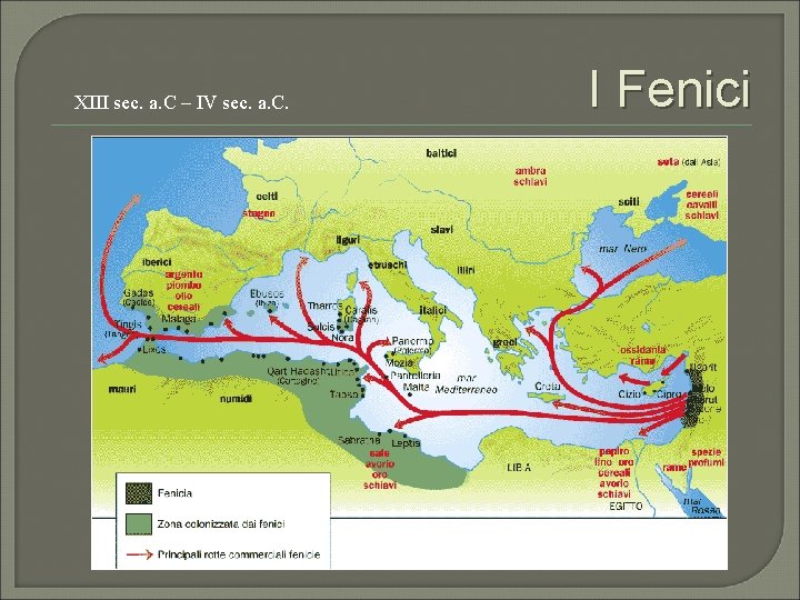 XIII sec. a. C – IV sec. a. C. I Fenici 