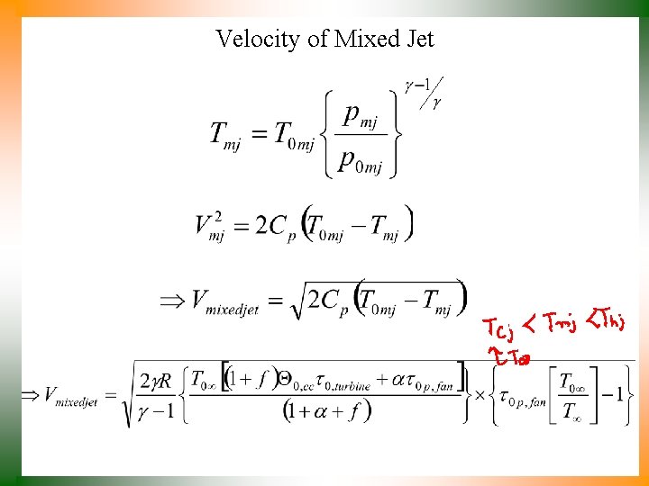 Velocity of Mixed Jet 