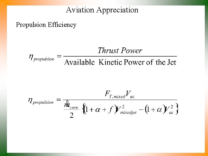 Aviation Appreciation Propulsion Efficiency 