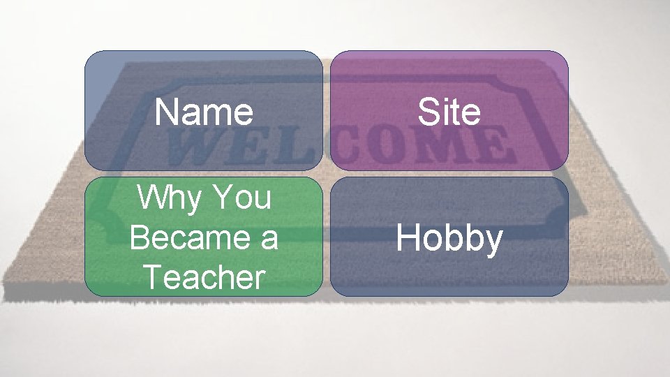 Name Site Why You Became a Teacher Hobby 