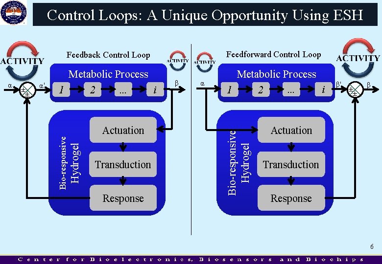 Control Loops: A Unique Opportunity Using ESH Metabolic Process … i 1 2 Actuation