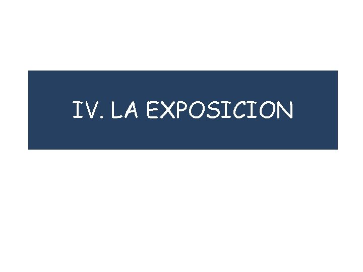 IV. LA EXPOSICION 