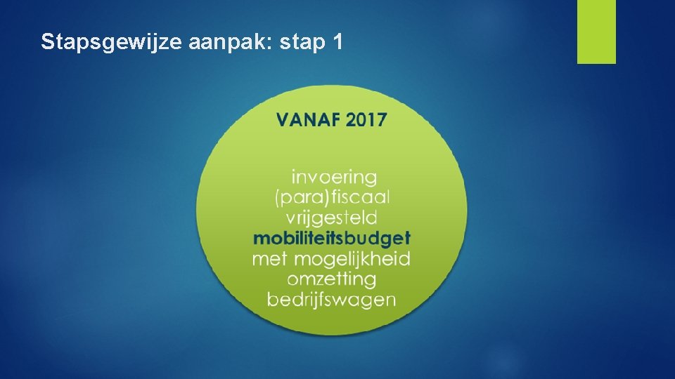 Stapsgewijze aanpak: stap 1 