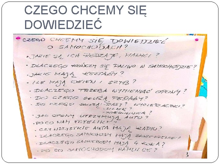 CZEGO CHCEMY SIĘ DOWIEDZIEĆ 