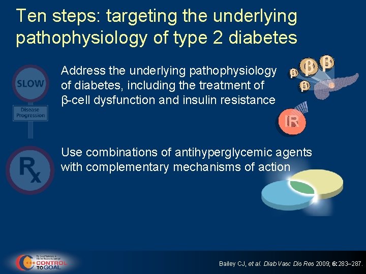 Ten steps: targeting the underlying pathophysiology of type 2 diabetes Address the underlying pathophysiology