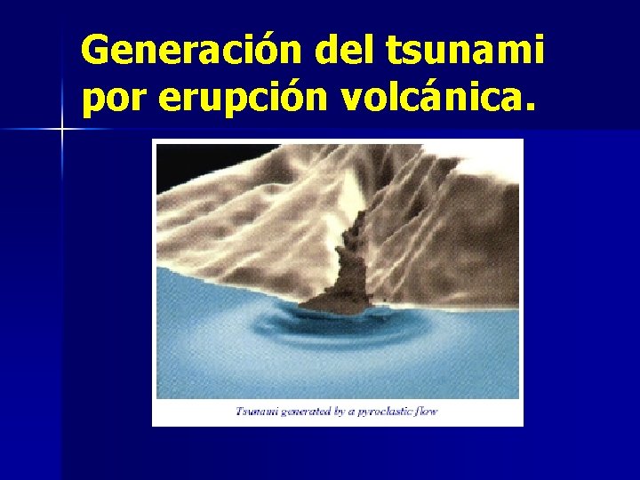 Generación del tsunami por erupción volcánica. 