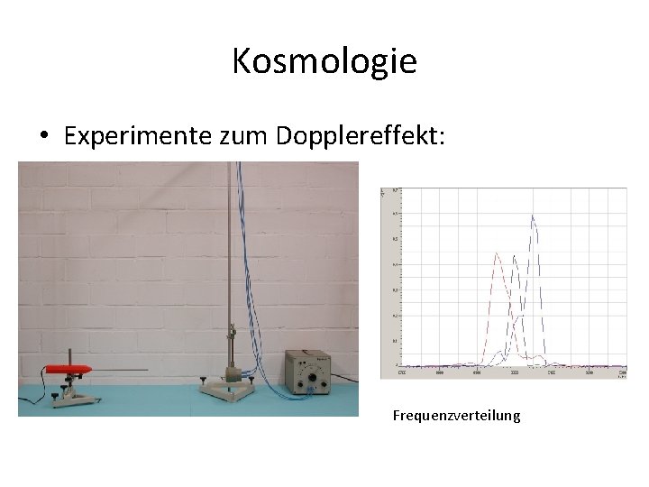 Kosmologie • Experimente zum Dopplereffekt: Frequenzverteilung 