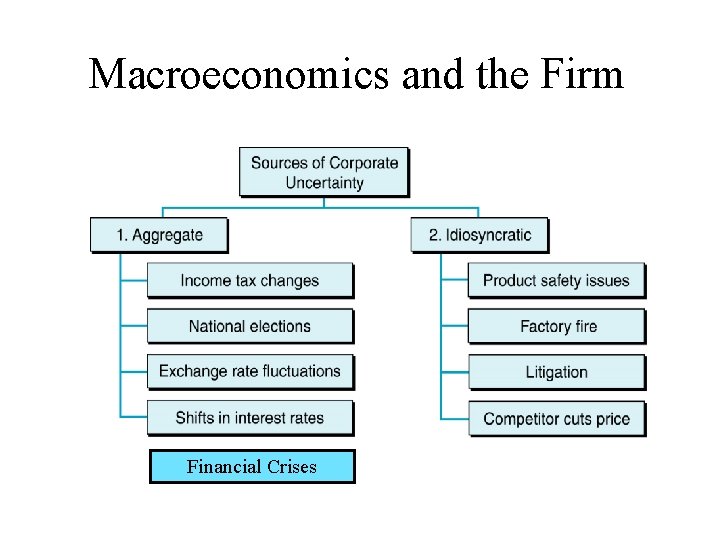 Macroeconomics and the Firm Financial Crises 