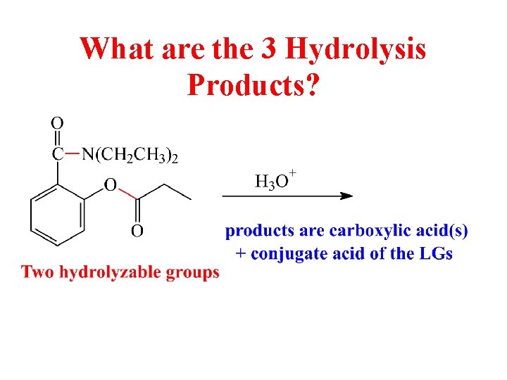 What are the 3 Hydrolysis Products? 