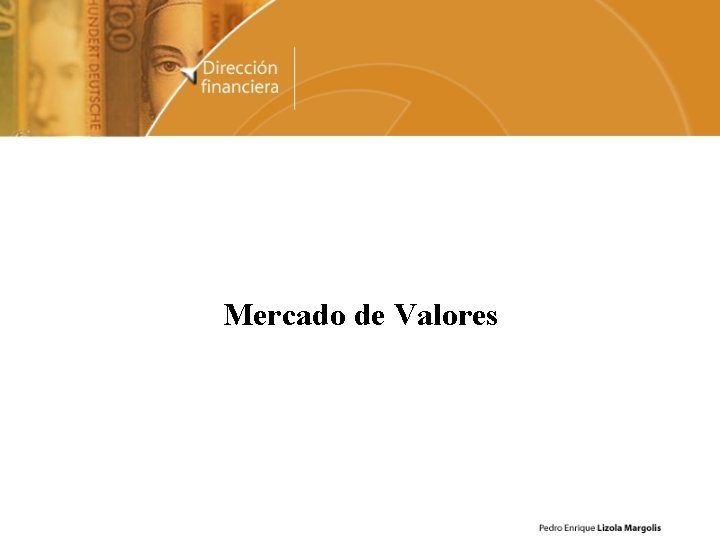 Mercado de Valores 