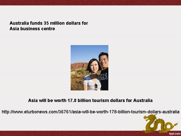 Australia funds 35 million dollars for Asia business centre Asia will be worth 17.