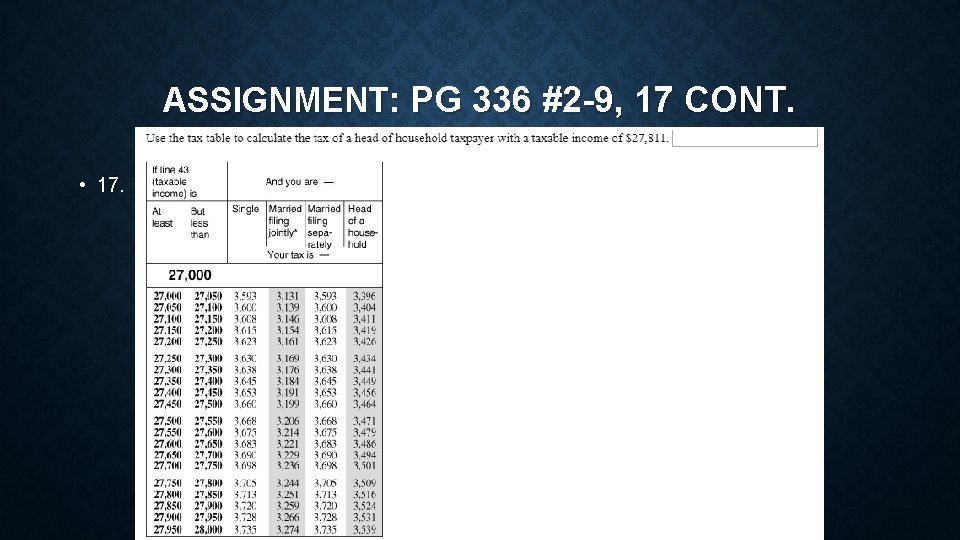 ASSIGNMENT: PG 336 #2 -9, 17 CONT. • 17. 