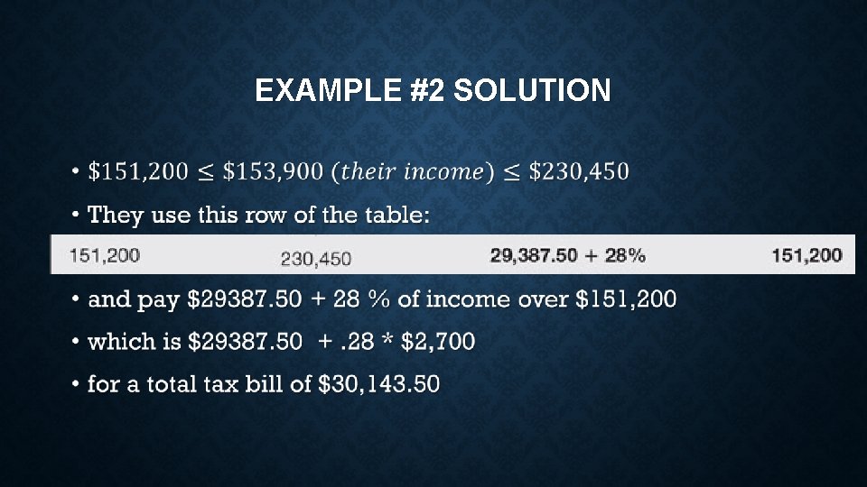 EXAMPLE #2 SOLUTION • 