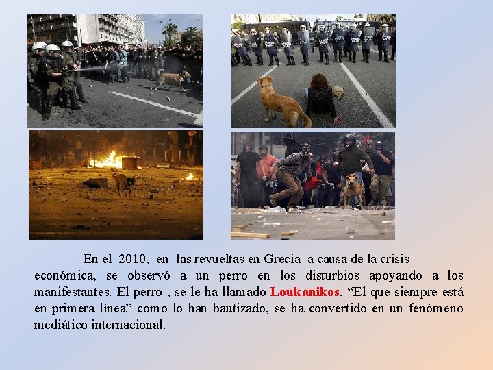  En el 2010, en las revueltas en Grecia a causa de la crisis