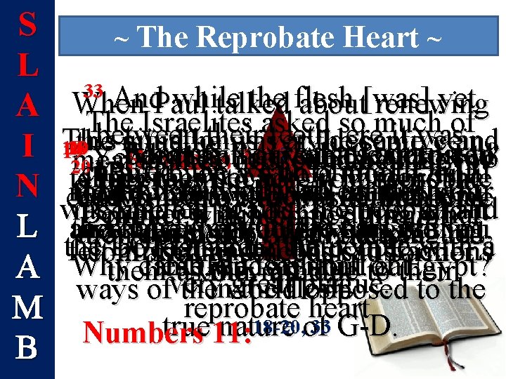 S L A I N L A M B ~ The Reprobate Heart ~