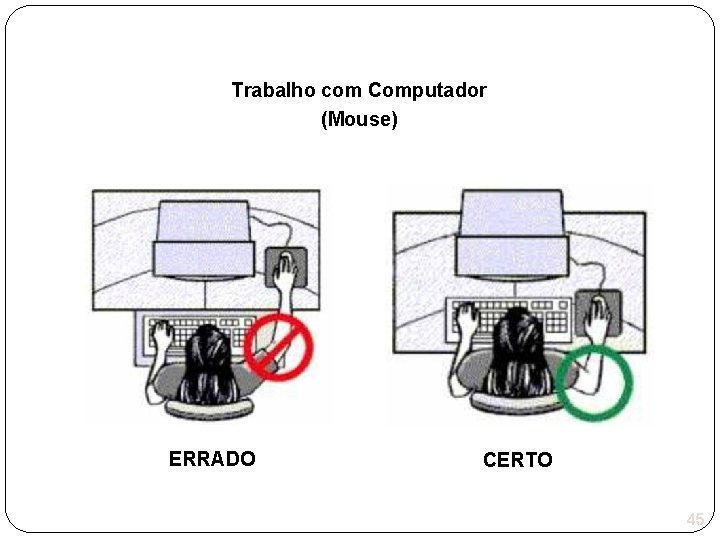 Trabalho com Computador (Mouse) ERRADO CERTO 45 