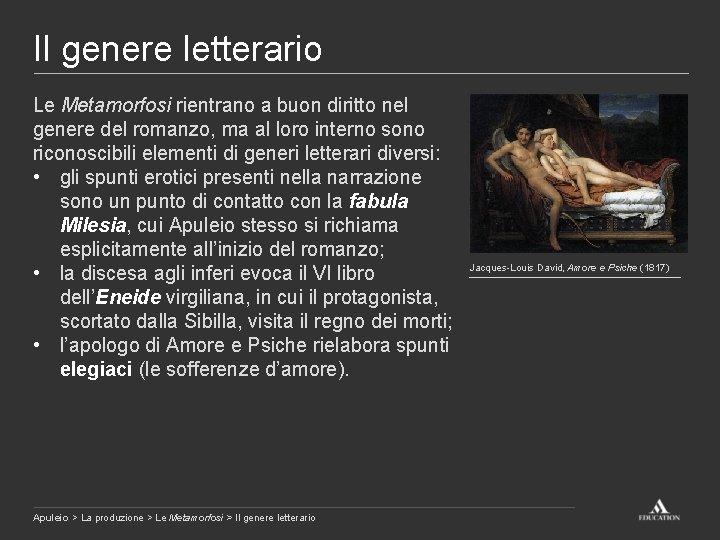 Il genere letterario Le Metamorfosi rientrano a buon diritto nel genere del romanzo, ma