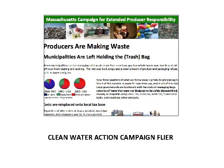 CLEAN WATER ACTION CAMPAIGN FLIER 
