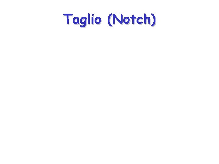 Taglio (Notch) 