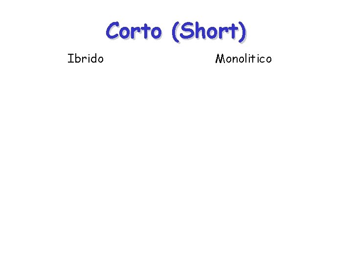 Corto (Short) Ibrido Monolitico 
