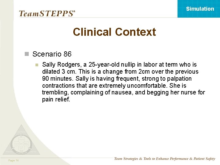 Simulation Clinical Context n Scenario 86 n Mod Page 1 14 05. 2 Page