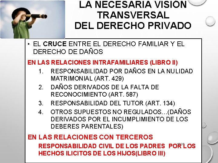 LA NECESARIA VISIÓN TRANSVERSAL DERECHO PRIVADO • EL CRUCE ENTRE EL DERECHO FAMILIAR Y