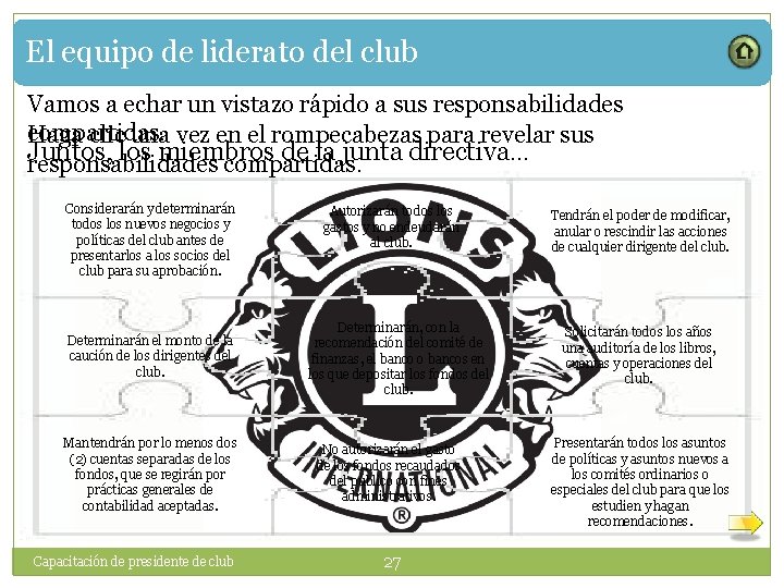 El equipo de liderato del club Vamos a echar un vistazo rápido a sus