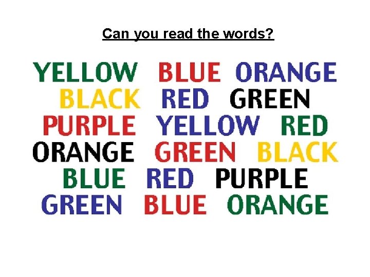 Can you read the words? 