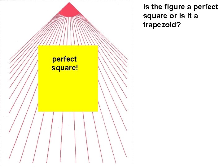 Is the figure a perfect square or is it a trapezoid? perfect square! 