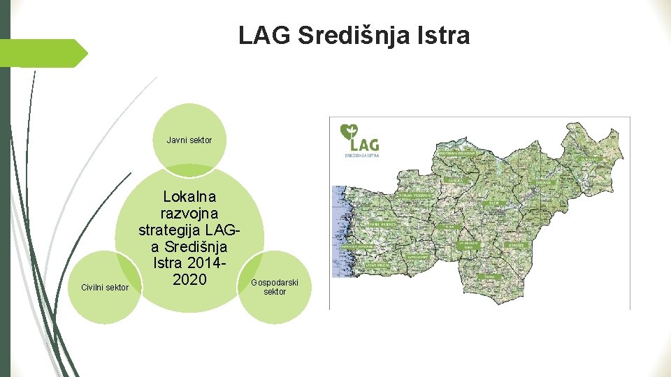 LAG Središnja Istra Javni sektor Civilni sektor Lokalna razvojna strategija LAGa Središnja Istra 20142020