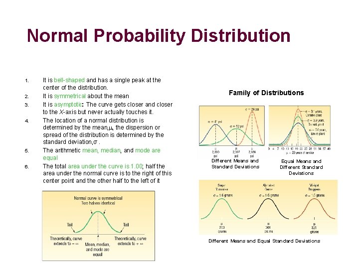 Normal Probability Distribution 1. 2. 3. 4. 5. 6. It is bell-shaped and has Normal Probability Distribution 1. 2. 3. 4. 5. 6. It is bell-shaped and has