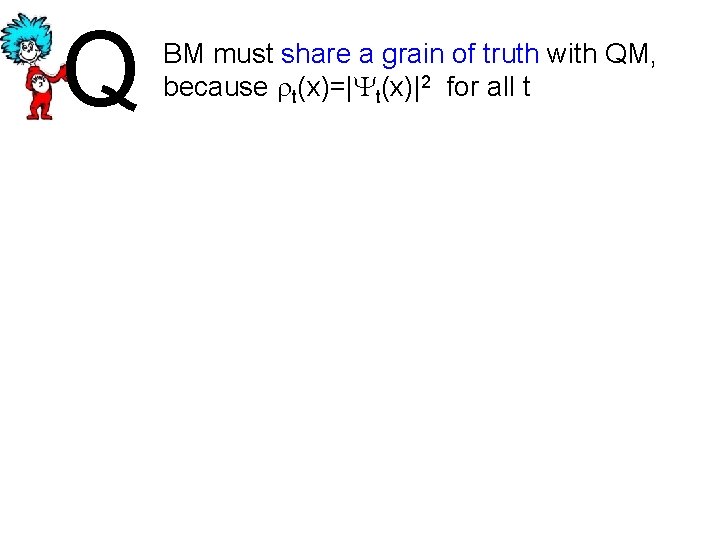 Q BM must share a grain of truth with QM, because t(x)=| t(x)|2 for