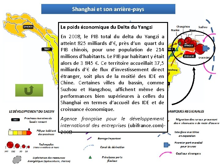 Shanghai et son arrière-pays Le poids économique du Delta du Yangzi En 2008, le