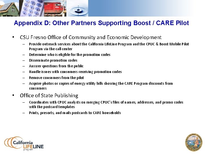 Appendix D: Other Partners Supporting Boost / CARE Pilot • CSU Fresno Office of