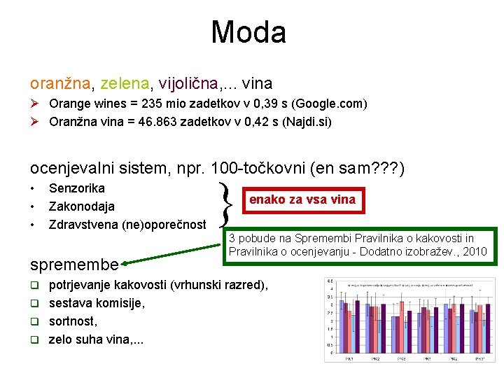 Moda oranžna, zelena, vijolična, . . . vina Ø Orange wines = 235 mio