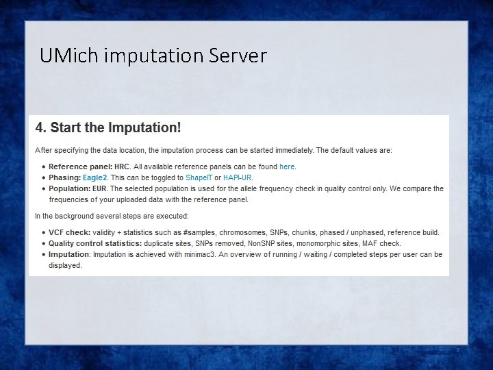 UMich imputation Server 