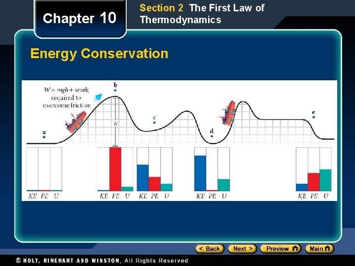 Chapter 10 Section 2 The First Law of Thermodynamics Energy Conservation 